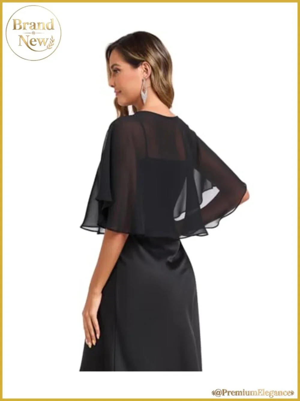 Chiffon Shawl Wrap for Women Evening Dress Wedding Capelet